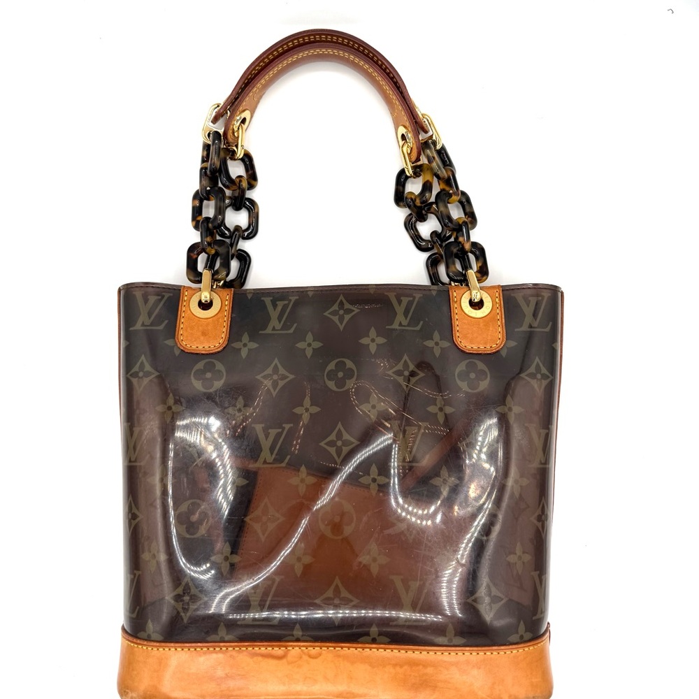Louis Vuitton Dark Brown Vinyl Ambre Monogram Tote